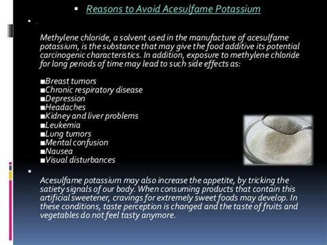 The worst. . Acesulfame potassium side effects